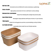 Rectangle Paper Bowls, Ecosmart, sustainable, brown paper, disposable, affordable, Leak resistant, kraft paper, macaroni, salad, bulk pack, frozen treats, shops, diners, restaurants, food trucks, bakeries, Multi-Purpose, high-quality, avoid leaks, spills, pulp, durable, occasion, dinnerware, microwavable, food safe, meal prep, catering supplies, Packaging, takeout, deliveries, customized, sophistication, personalize, freshness, Compostable Fiber, renewable, biodegradable